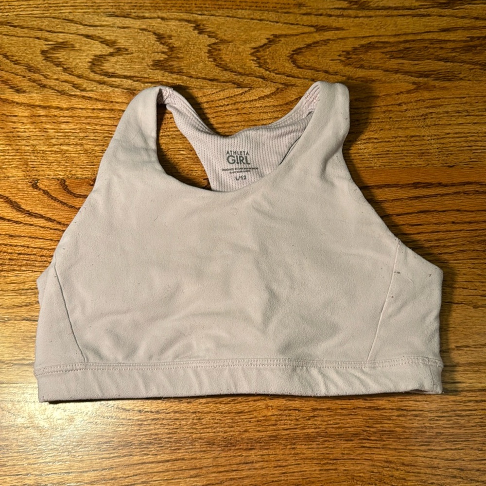 Athleta girl light purple sports bra